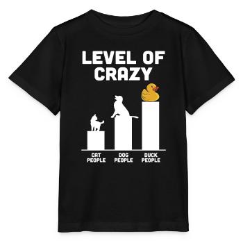 Rubber Duck Duckie Duckling Funny Level Of Crazy - Stanley/Stella Kinder T-Shirt MINI CREATOR  - Schwarz - Vorne - Mikhail (115cm)