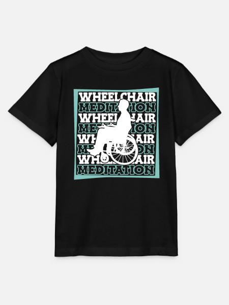 Meditation Meditieren Rollstuhl - Stanley/Stella Kinder T-Shirt MINI CREATOR  - Schwarz