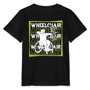 Tir à l’arc Tir à l’arc Archer Fauteuil roulant - T-shirt bio MINI CREATOR Stanley/Stella Enfant - noir - Devant - Mikhail (115cm)