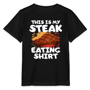 Steak - Stanley/Stella Kinder T-Shirt MINI CREATOR  - Schwarz - Vorne - Mikhail (115cm)