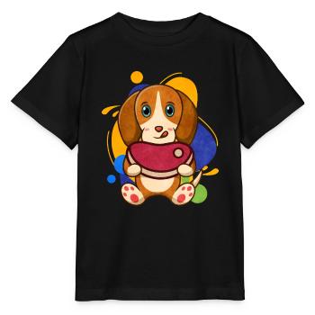 Steak - Stanley/Stella Kinder T-Shirt MINI CREATOR  - Schwarz - Vorne - Mikhail (115cm)