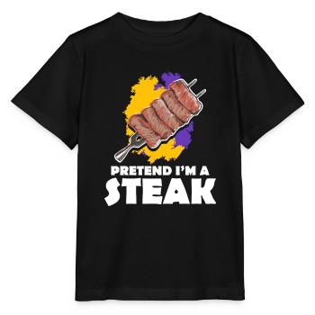 Steak - Stanley/Stella Kinder T-Shirt MINI CREATOR  - Schwarz - Vorne - Mikhail (115cm)