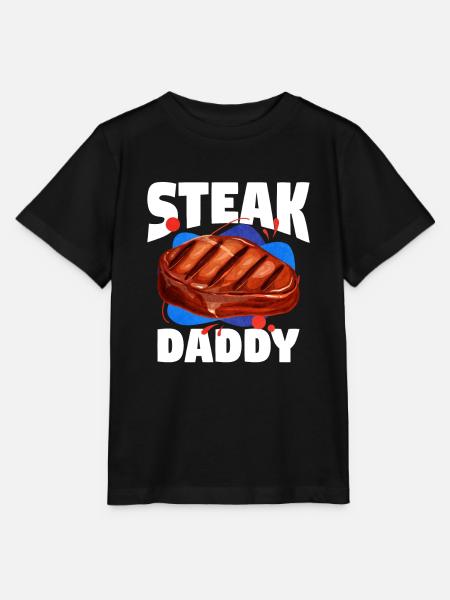 Steak - Stanley/Stella Kinder T-Shirt MINI CREATOR - Schwarz