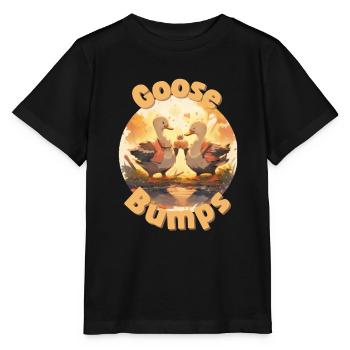 Lustige Gänse geben sich eine Faust Bump fist Spaß - Stanley/Stella Kinder T-Shirt MINI CREATOR  - Schwarz - Vorne - Mikhail (115cm)