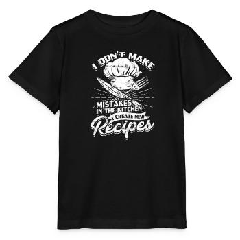 Ich mache keine Fehler in der Küche; Ich kreiere - Stanley/Stella Kinder T-Shirt MINI CREATOR  - Schwarz - Vorne - Mikhail (115cm)