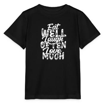 Gut essen, oft lachen, viel lieben - Kochen - Stanley/Stella Kinder T-Shirt MINI CREATOR  - Schwarz - Vorne - Mikhail (115cm)