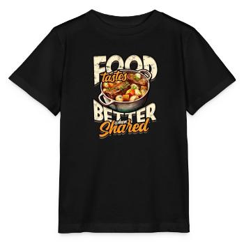 Les aliments ont meilleur goût lorsqu’ils sont partagés - Cooking - T-shirt bio MINI CREATOR Stanley/Stella Enfant - noir - Devant - Mikhail (115cm)