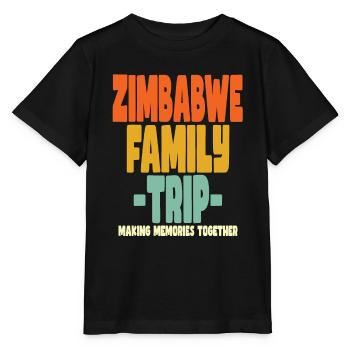 Zimbabwe Family Trip Urlaub - Stanley/Stella Kinder T-Shirt MINI CREATOR  - Schwarz - Vorne - Mikhail (115cm)