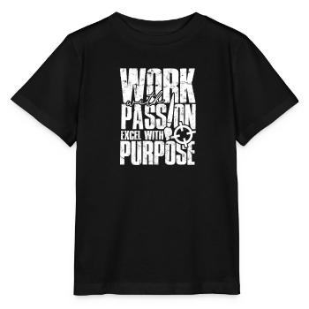 Work with passion, excel with purpose - Job - Stanley/Stella MINI CREATOR Kids’ T-Shirt - black - Front - Mikhail (115cm)
