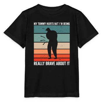 Drôle de survivant de maux de ventre Mon ventre fait mal coeliaque - T-shirt bio MINI CREATOR Stanley/Stella Enfant - noir - Devant - Mikhail (115cm)