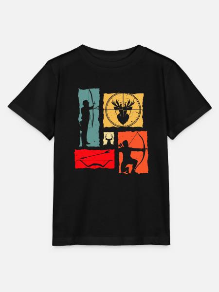 Bogenschütze Retro - Stanley/Stella Kinder T-Shirt MINI CREATOR - Schwarz