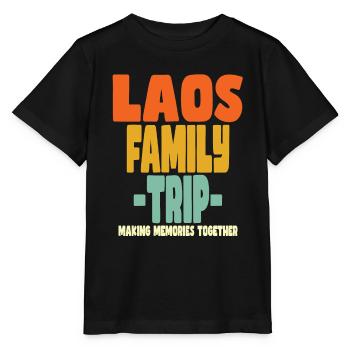 Laos Family Trip Holidays - Stanley/Stella MINI CREATOR Kids’ T-Shirt - black - Front - Mikhail (115cm)