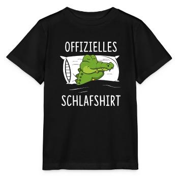 Offizielles Schlafshirt Krokodil Aligator - Stanley/Stella Kinder T-Shirt MINI CREATOR  - Schwarz - Vorne - Mikhail (115cm)