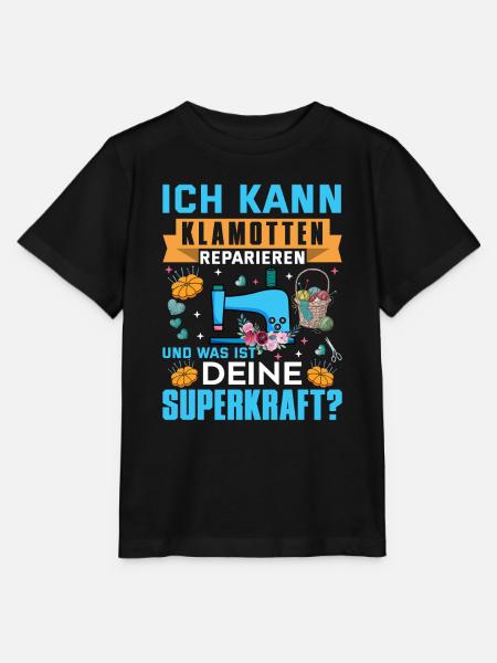 Klamotten reparieren Nähen Geschenkidee - Stanley/Stella Kinder T-Shirt MINI CREATOR  - Schwarz