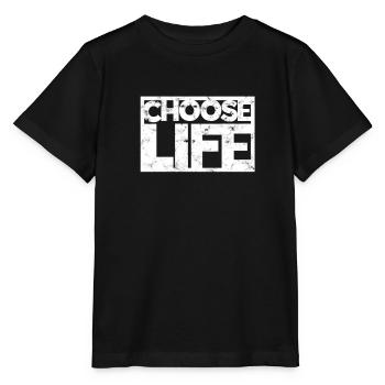 CHOOSE LIFE 80s Retro - Motivation - Stanley/Stella MINI CREATOR Kids’ T-Shirt - black - Front - Mikhail (115cm)