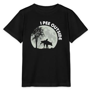 Je fais dehors chien - T-shirt bio MINI CREATOR Stanley/Stella Enfant - noir - Devant - Mikhail (115cm)