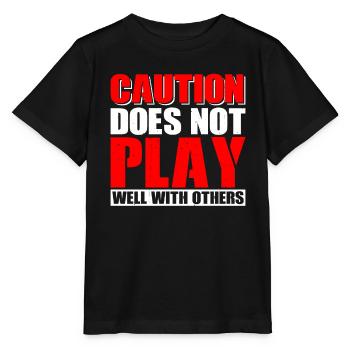 Caution Does Not Play Well With Others 63 - Stanley/Stella Kinder T-Shirt MINI CREATOR  - Schwarz - Vorne - Mikhail (115cm)