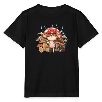 Cottagecore Kawaii - Rustic Aesthetics - Stanley/Stella MINI CREATOR Kids’ T-Shirt - black - Front - Mikhail (115cm)