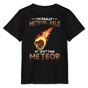 Meteorologist Meteorology Meteorite Meteor - Stanley/Stella MINI CREATOR Kids’ T-Shirt - black - Front - Mikhail (115cm)