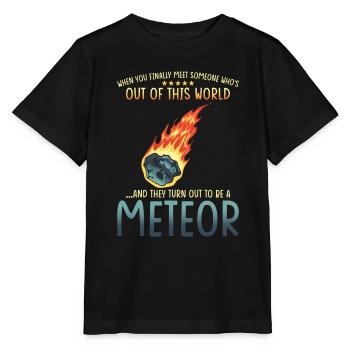 Meteorologe Meteorologie Meteorit Meteor - Stanley/Stella Kinder T-Shirt MINI CREATOR  - Schwarz - Vorne - Mikhail (115cm)