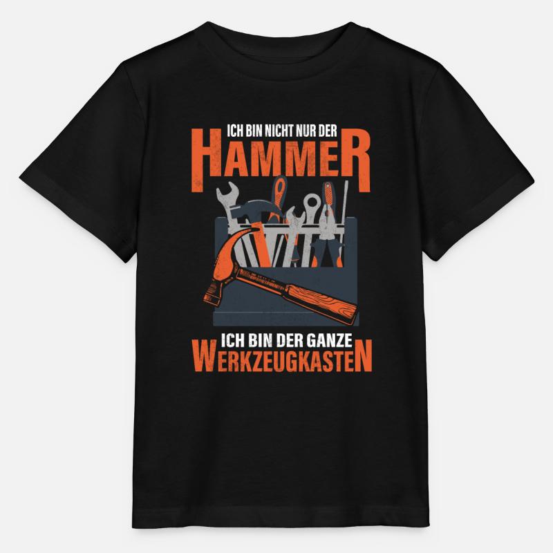 Hammer Werkzeugkasten Handwerker - Stanley/Stella Kinder T-Shirt MINI CREATOR  - Schwarz