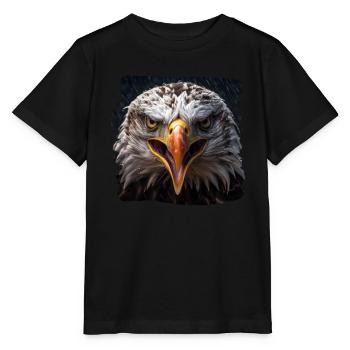 Aulne pygargue à tête blanche oiseau aigle pierre - T-shirt bio MINI CREATOR Stanley/Stella Enfant - noir - Devant - Mikhail (115cm)