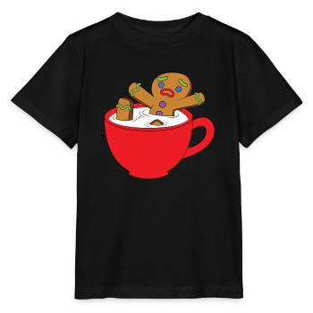 Lebkuchenmann Pokal - Stanley/Stella Kinder T-Shirt MINI CREATOR  - Schwarz - Vorne - Mikhail (115cm)