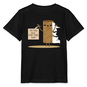 Toilet toilet paper - Stanley/Stella MINI CREATOR Kids’ T-Shirt - black - Front - Mikhail (115cm)
