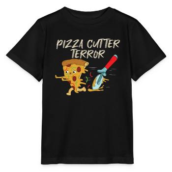 Pizza Cutter Terror - Stanley/Stella MINI CREATOR Kids’ T-Shirt - black - Front - Mikhail (115cm)
