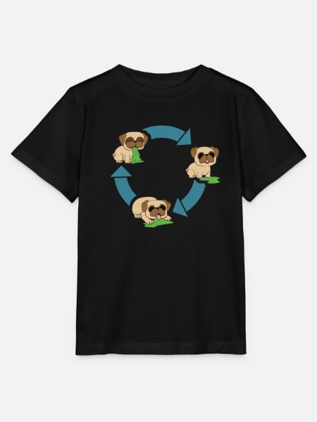 Mops Umweltschutz - Stanley/Stella Kinder T-Shirt MINI CREATOR - Schwarz