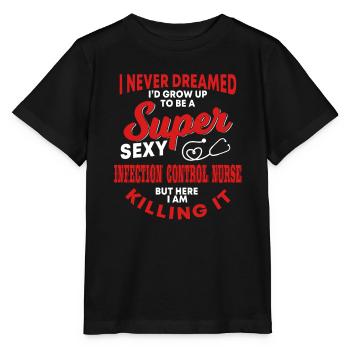 Drôle d’infirmière hygiéniste - T-shirt bio MINI CREATOR Stanley/Stella Enfant - noir - Devant - Mikhail (115cm)