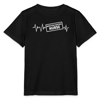 Conception de battements de cœur d’infirmière en hygiène - T-shirt bio MINI CREATOR Stanley/Stella Enfant - noir - Devant - Mikhail (115cm)