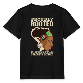 Afro Black Girl Pride Afro Girl Afrocentric - Stanley/Stella MINI CREATOR Kids’ T-Shirt - black - Front - Mikhail (115cm)