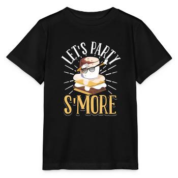 Let’s Party Smore Campfire Dabbing Marshmallow Cam - T-shirt bio MINI CREATOR Stanley/Stella Enfant - noir - Devant - Mikhail (115cm)
