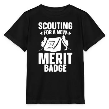 Insigne d’honneur scout - T-shirt bio MINI CREATOR Stanley/Stella Enfant - noir - Devant - Mikhail (115cm)