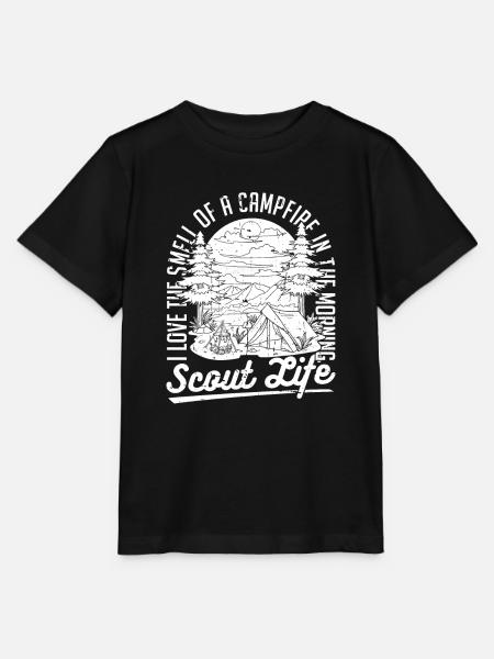 Pfadfinder Lagerfeuer - Stanley/Stella Kinder T-Shirt MINI CREATOR  - Schwarz