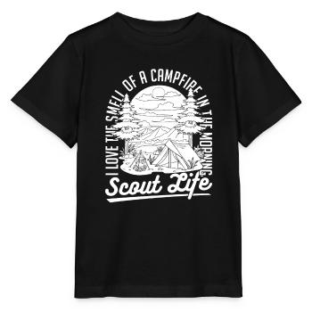 Boy Scout Campfire - Stanley/Stella MINI CREATOR Kids’ T-Shirt - black - Front - Mikhail (115cm)