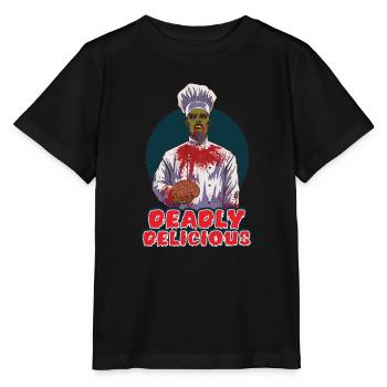 Funny Zombie Cook Cooking Horror Cook Undead - Stanley/Stella MINI CREATOR Kids’ T-Shirt - black - Front - Mikhail (115cm)