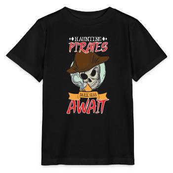 Horreur Pirate Bateau Pirate Pirate Captain Horreur - T-shirt bio MINI CREATOR Stanley/Stella Enfant - noir - Devant - Mikhail (115cm)