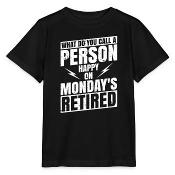Pension de pensionné - T-shirt bio MINI CREATOR Stanley/Stella Enfant - noir - Devant - Mikhail (115cm)