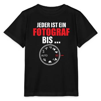 Fotograf Foto Kamera - Stanley/Stella Kinder T-Shirt MINI CREATOR  - Schwarz - Vorne - Mikhail (115cm)
