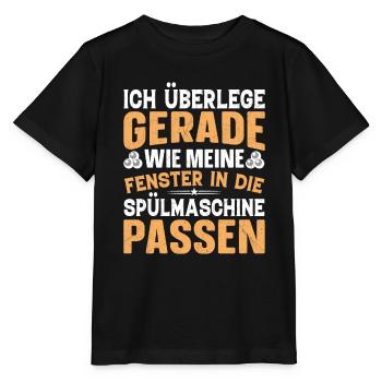 Spülmaschine Fenster putzen - Stanley/Stella Kinder T-Shirt MINI CREATOR  - Schwarz - Vorne - Mikhail (115cm)