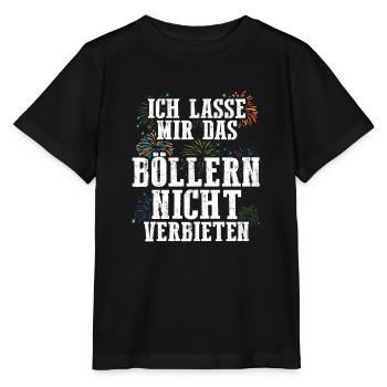 Ich lasse mir das Böllern nicht verbieten - Stanley/Stella Kinder T-Shirt MINI CREATOR  - Schwarz - Vorne - Mikhail (115cm)