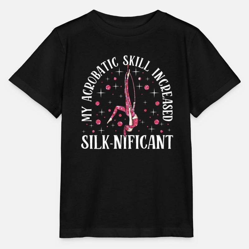 Acrobatie aérienne sur soie Cirque Acrobatique - T-shirt bio MINI CREATOR Stanley/Stella Enfant - noir