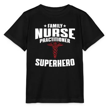 Familienkrankenschwester Superheld - Stanley/Stella Kinder T-Shirt MINI CREATOR  - Schwarz - Vorne - Mikhail (115cm)