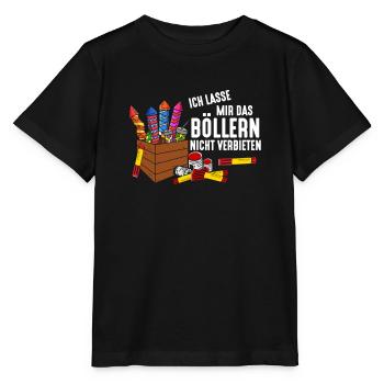 Ich lasse mir das Böllern nicht verbieten - Stanley/Stella Kinder T-Shirt MINI CREATOR  - Schwarz - Vorne - Mikhail (115cm)