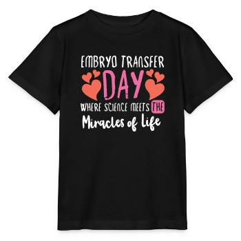 Tag Des Embryotransfers Ivf In-vitro-fertilisation - Stanley/Stella Kinder T-Shirt MINI CREATOR  - Schwarz - Vorne - Mikhail (115cm)