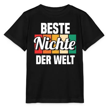 Nichte - Stanley/Stella Kinder T-Shirt MINI CREATOR  - Schwarz - Vorne - Mikhail (115cm)