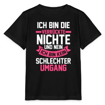Nichte - Stanley/Stella Kinder T-Shirt MINI CREATOR  - Schwarz - Vorne - Mikhail (115cm)