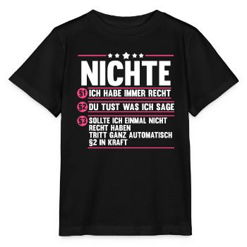 Nichte - Stanley/Stella Kinder T-Shirt MINI CREATOR  - Schwarz - Vorne - Mikhail (115cm)